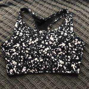Fabletics Black and White Sports Bra